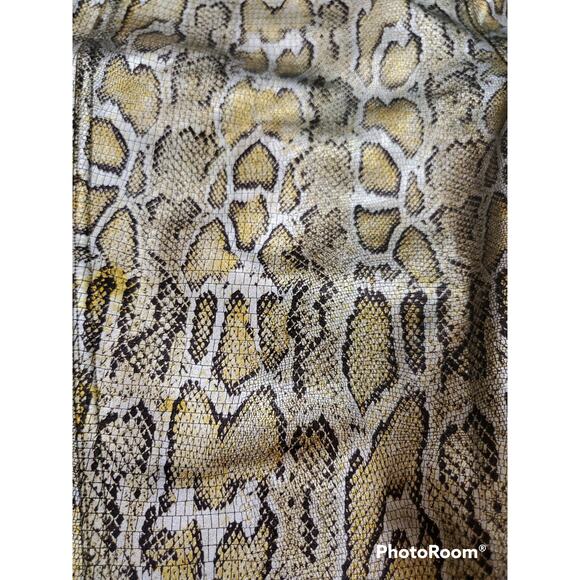 Free People | Rio Gold Python Snakeskin Pull-On Leggings-OB987169 | Size Medium - Picture 3 of 4